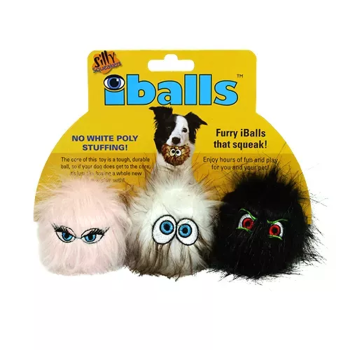 VIP Products LLC Silly Squeaker iBall Small Black Brown Pink Dog Toys