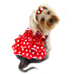 Klippo Pet Inc Sparkling Bow Ruffle Layered Dress Dog Clothes