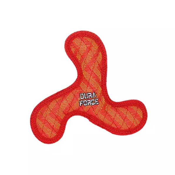 VIP Products LLC DuraForce Jr Boomerang ZigZag Red-Red Dog Toys