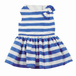 Pet Edge ESC Blue Stripe Dress Dog Clothes