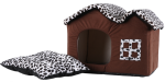 Silicute DBA H&E Global Sourcing Inc. 101 Dalmatian Style Double Topped Dog House Dog Crates