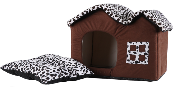 Silicute DBA H&E Global Sourcing Inc. 101 Dalmatian Style Double Topped Dog House Dog Crates