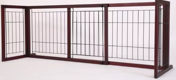 Silicute DBA H&E Global Sourcing Inc. Extendable Wooden Pet Gate Pet Gates