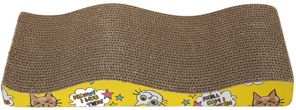 Silicute DBA H&E Global Sourcing Inc. Wavy Rectangular Cat Scratching Board Cat Scratchers