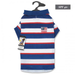 Pet Edge ZZ Patriotic Pooch SPF40 Polo Dog Clothes