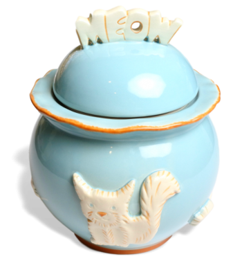 Carmel Ceramica Cat Treat Jar Treat Jars