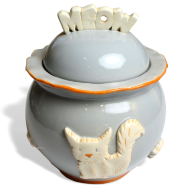 Carmel Ceramica Cat Treat Jar Treat Jars
