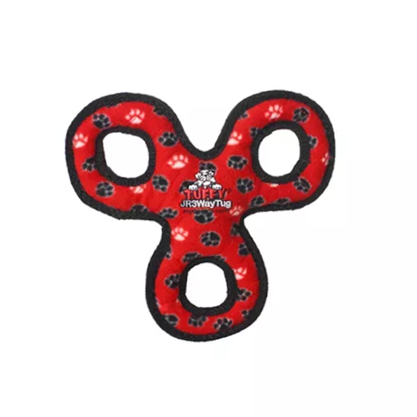 VIP Products LLC Tuffy Jr 3WayTug Red Paw Dog Toys