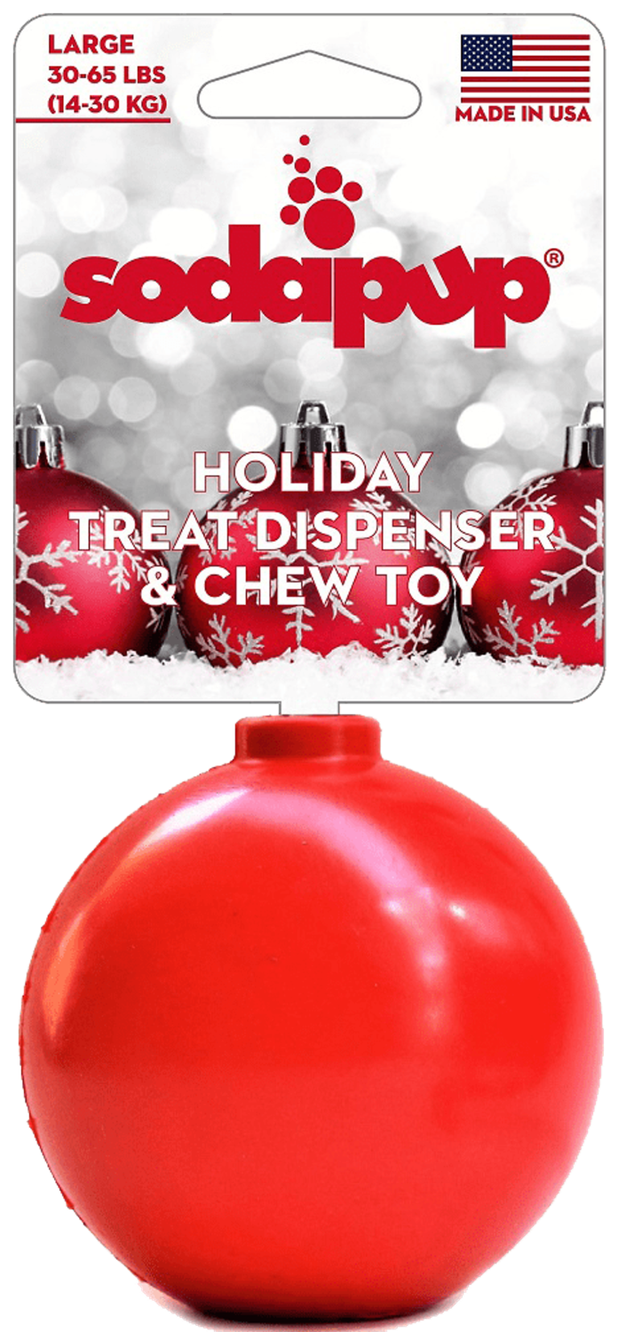 SodaPup Dog Toys SodaPup SP Christmas Ornament Durable Rubber Chew Toy & Treat Dispenser Dog Toys