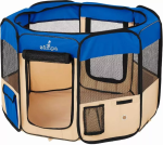 Zampa Pets Zampa Portable Foldable Pet playpen Exercise Pen Kennel + Carrying Case Pet Playpens