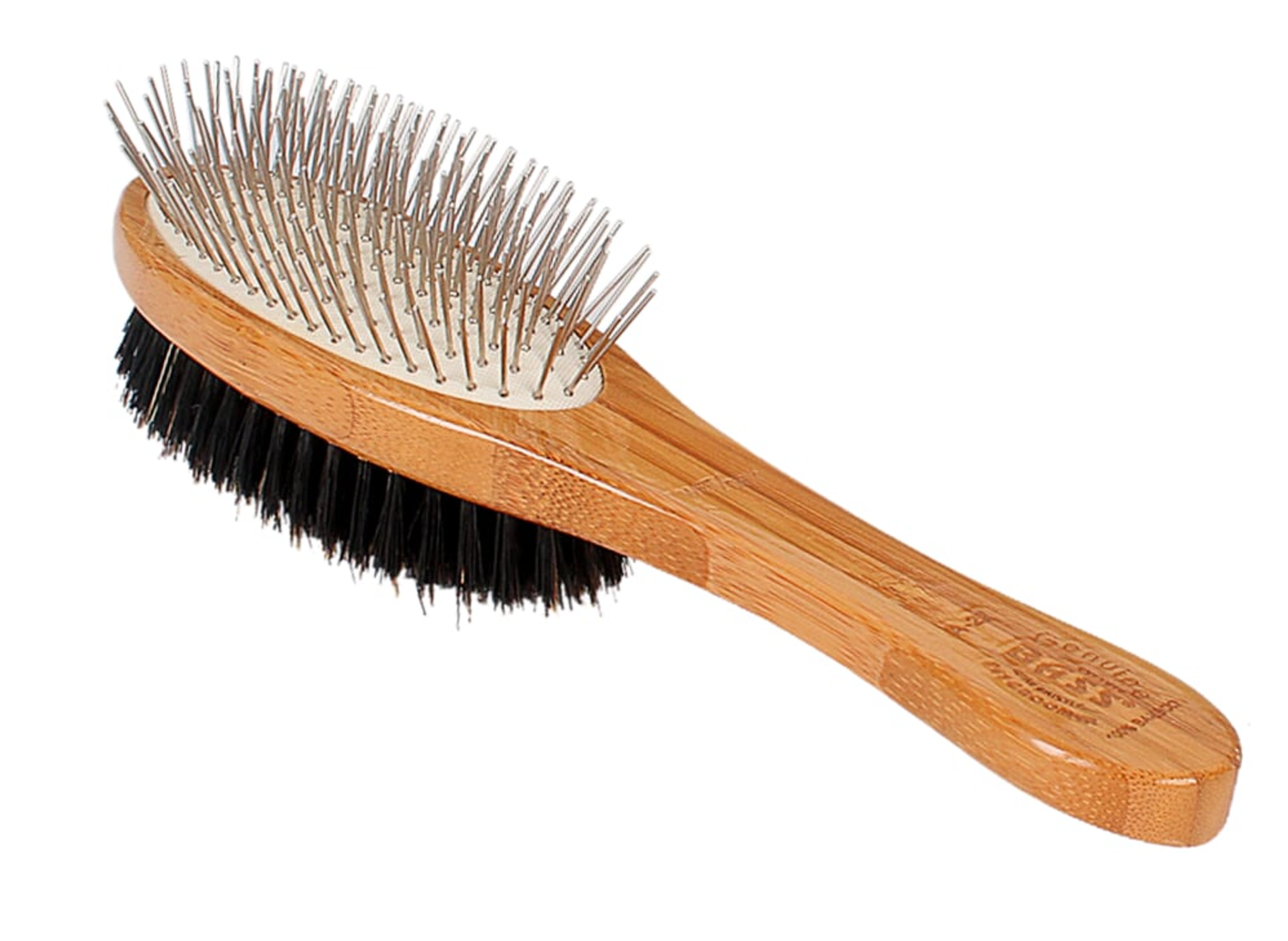Bass Brushes Bass Brushes- Dual Sided Pet Brush Oval Style Grooming Supplies