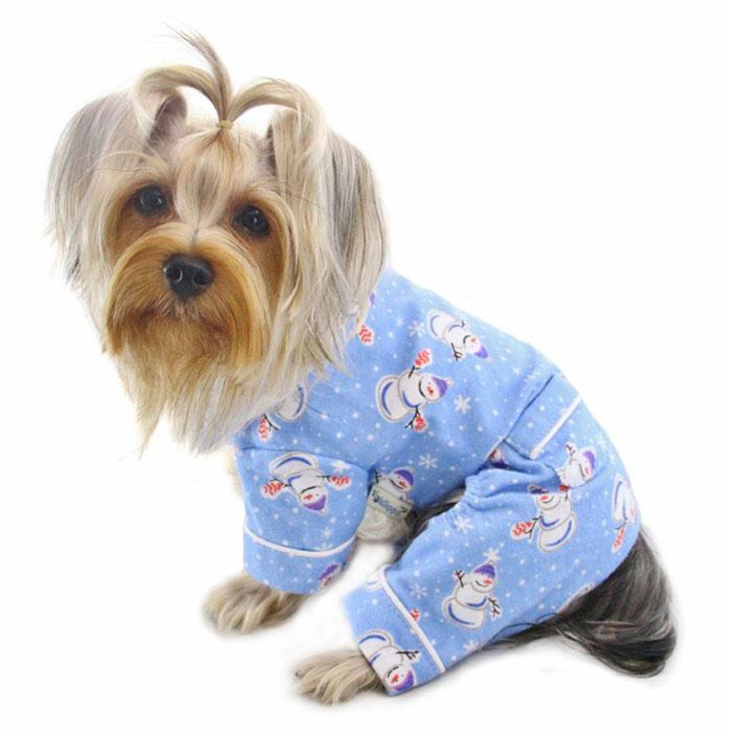 Klippo Pet Inc Snowman & Snowflake Flannel Pajamas with 2 Pockets Dog Clothes