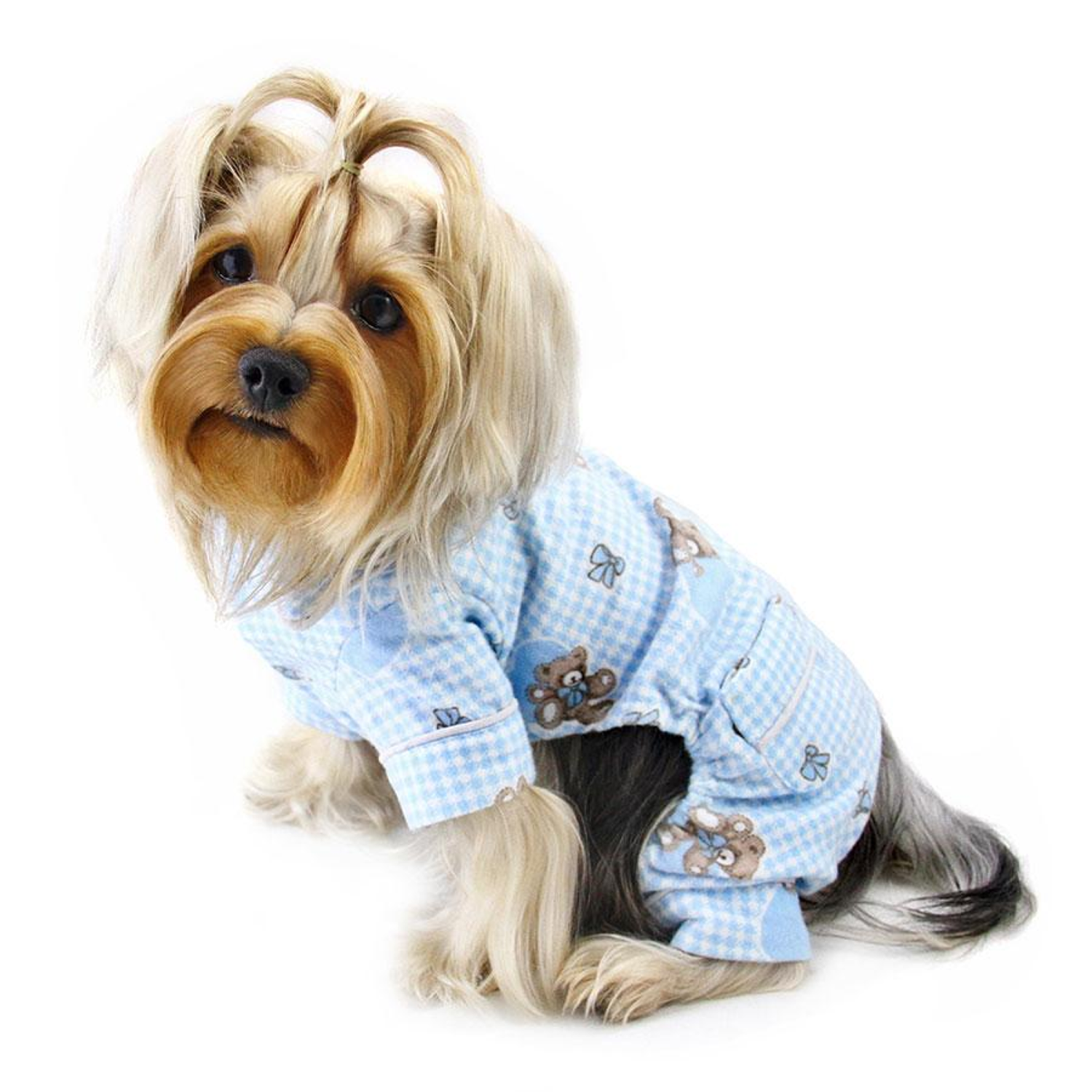 Klippo Pet Inc Adorable Teddy Bear Love Flannel PJ Dog Clothes
