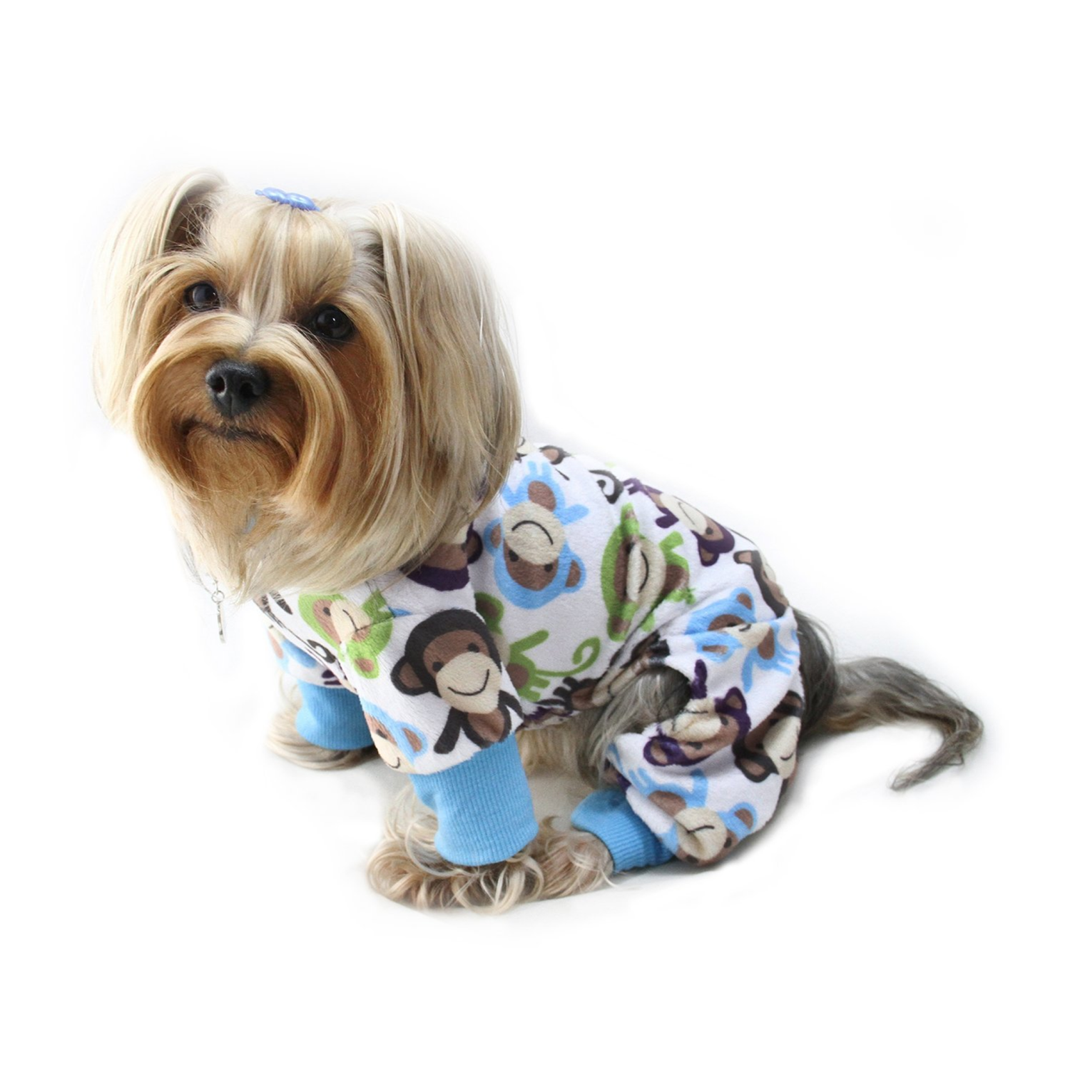 Klippo Pet Inc Dog Clothes Klippo Pet Inc Ultra Soft Plush Minky Monkey Pajamas Dog Clothes