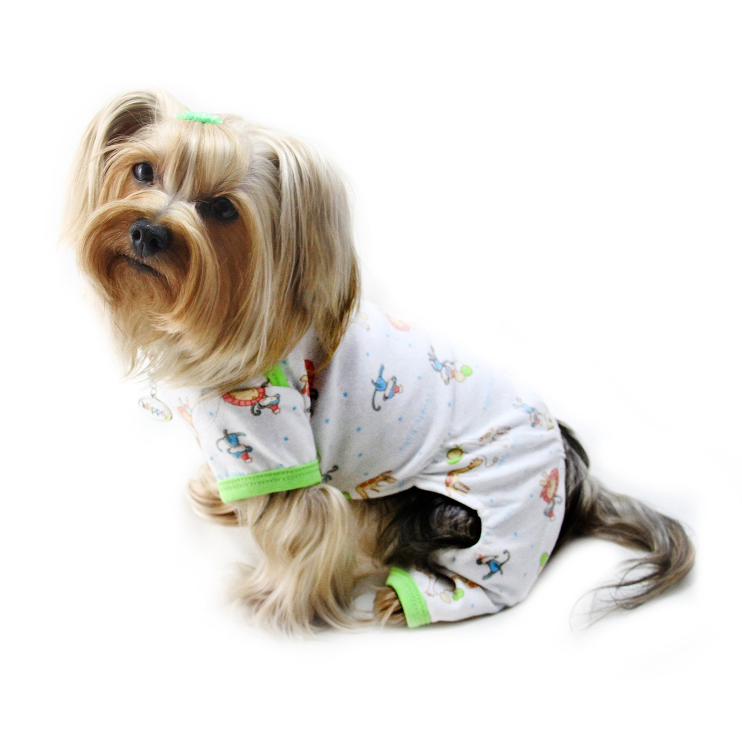 Klippo Pet Inc Knit Cotton Pajamas with Party Animals Dog Clothes