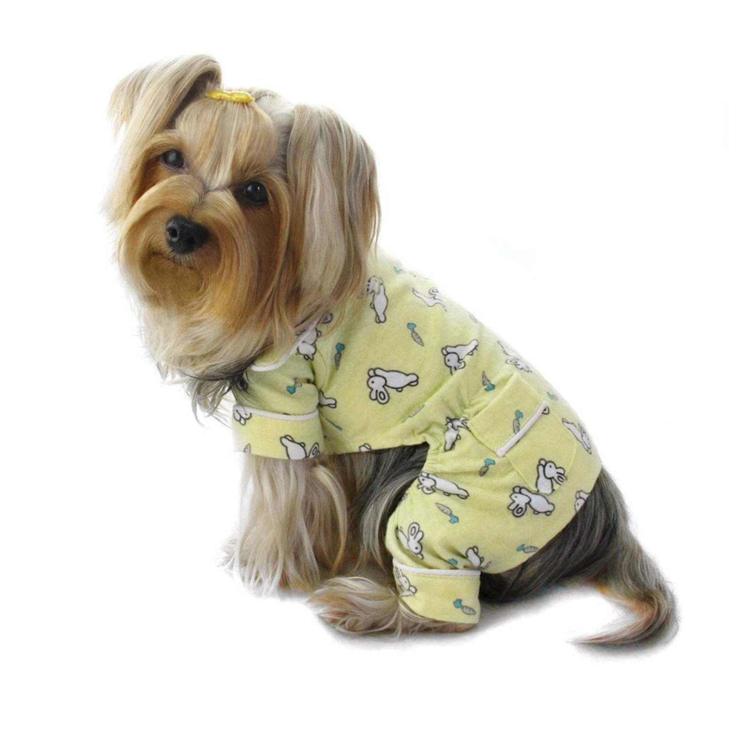 Klippo Pet Inc Hopping Bunny Flannel Pajamas Dog Clothes
