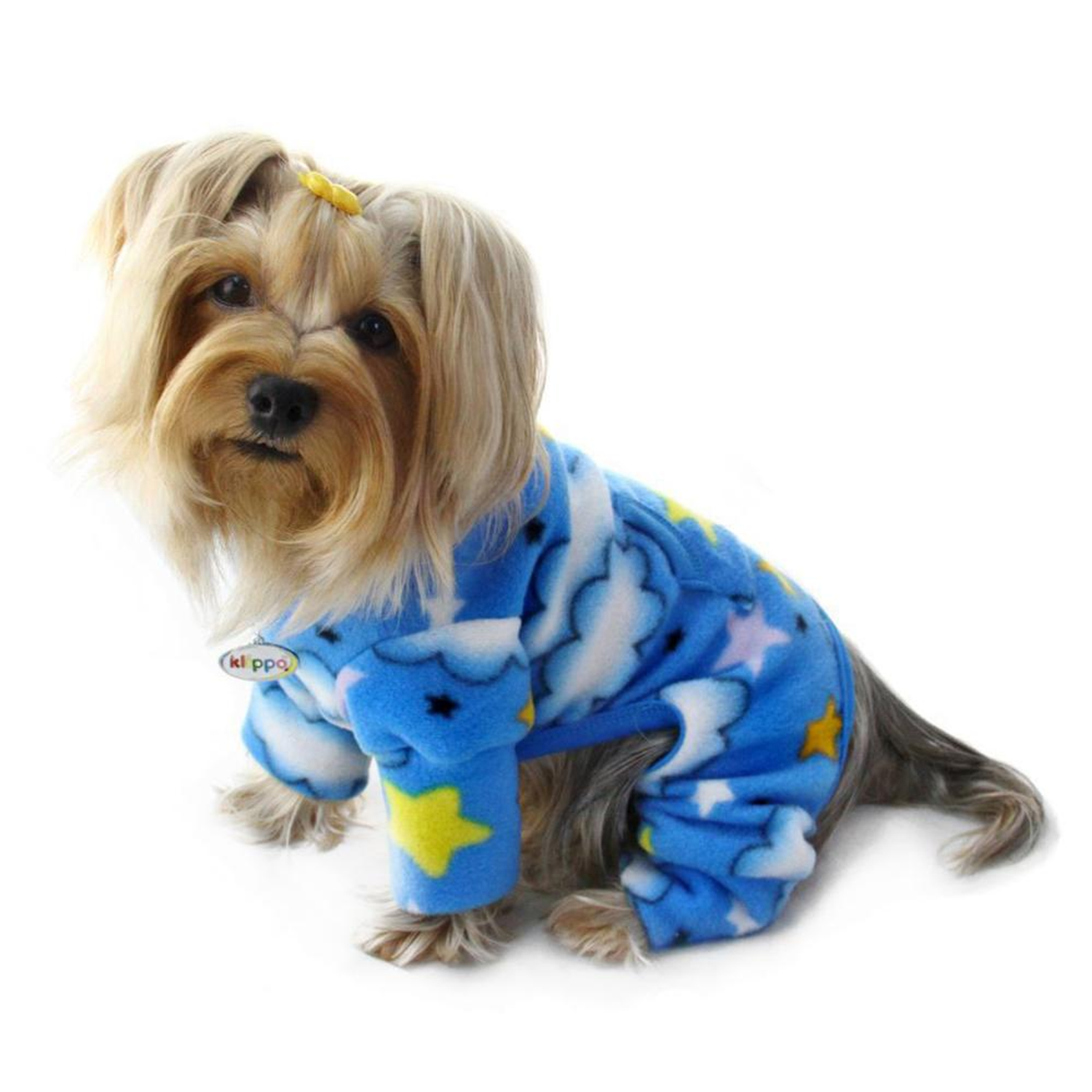 Klippo Pet Inc Stars and Clouds Fleece Turtleneck Pajamas Dog Clothes