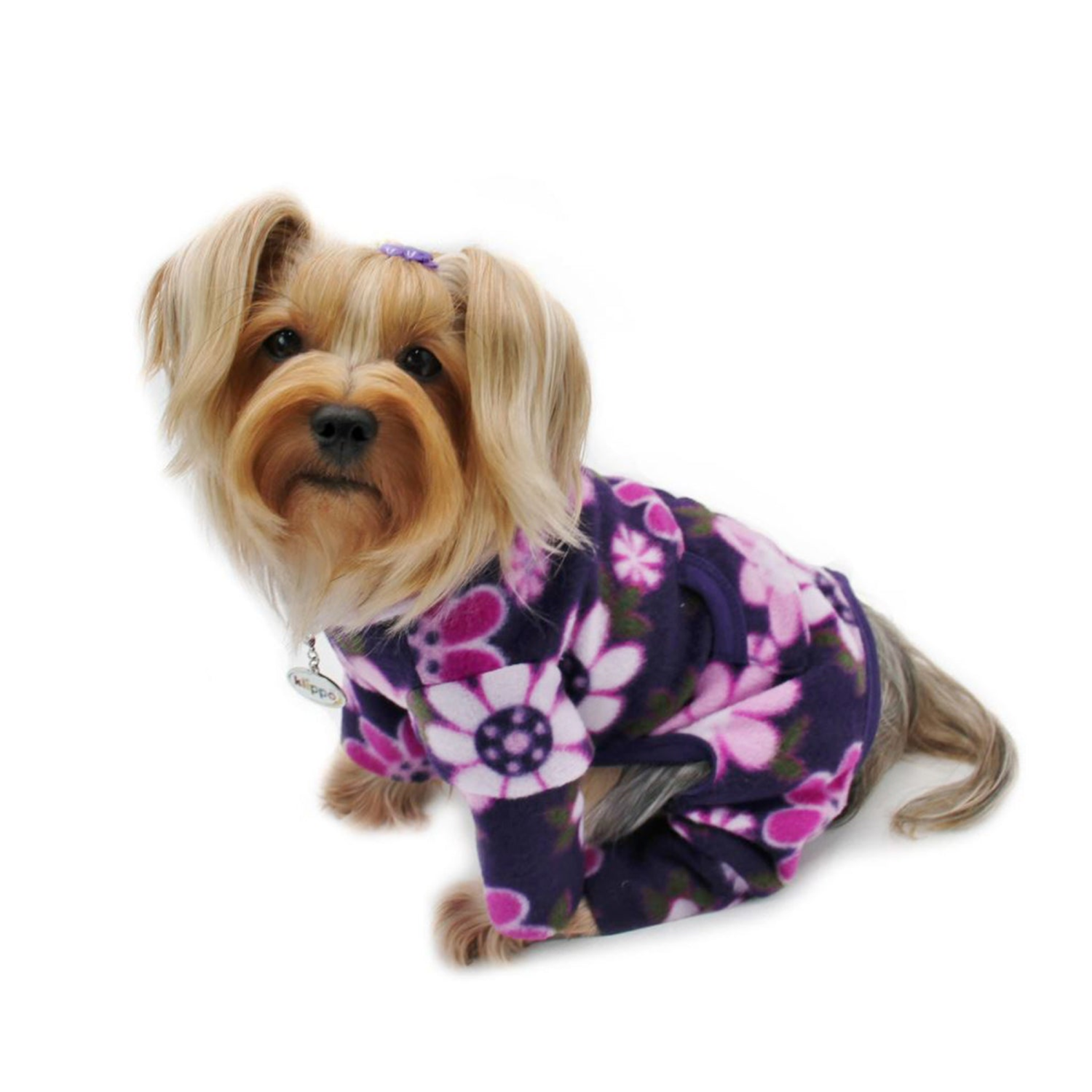 Klippo Pet Inc Midnight Garden Fleece Turtleneck Pajamas Dog Clothes