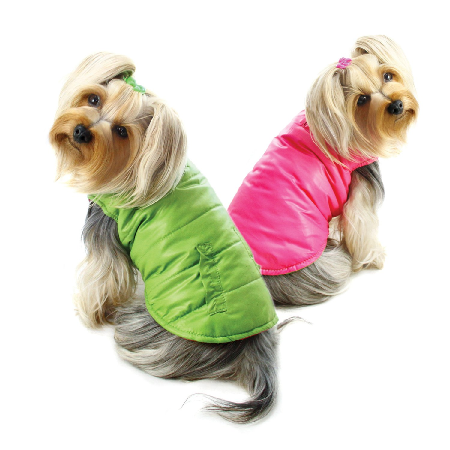 Klippo Pet Inc Reversible Parka Vest with Ruffle Trims Dog Clothes