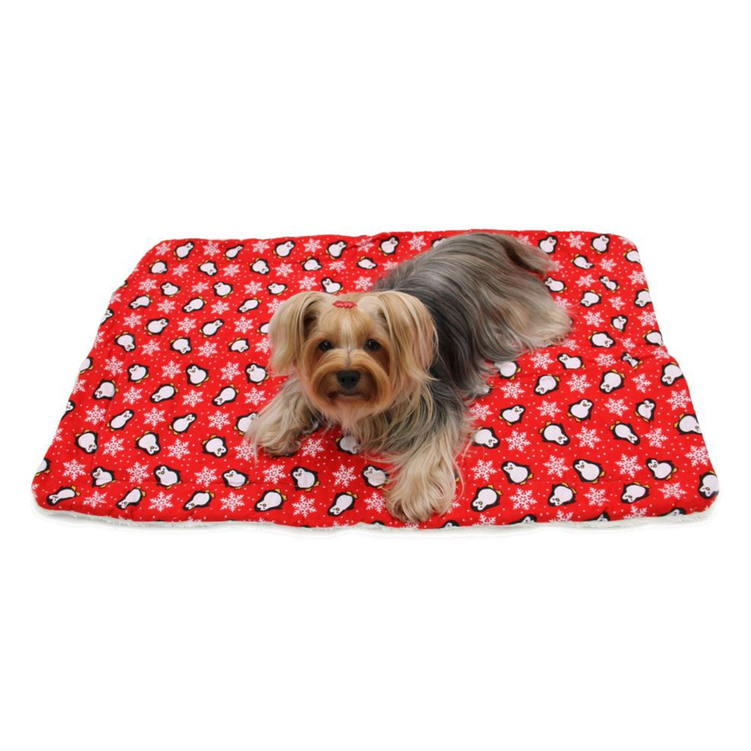 Klippo Pet Inc Penguins & Snowflakes Flannel/Ultra-Plush Blanket Dog Clothes