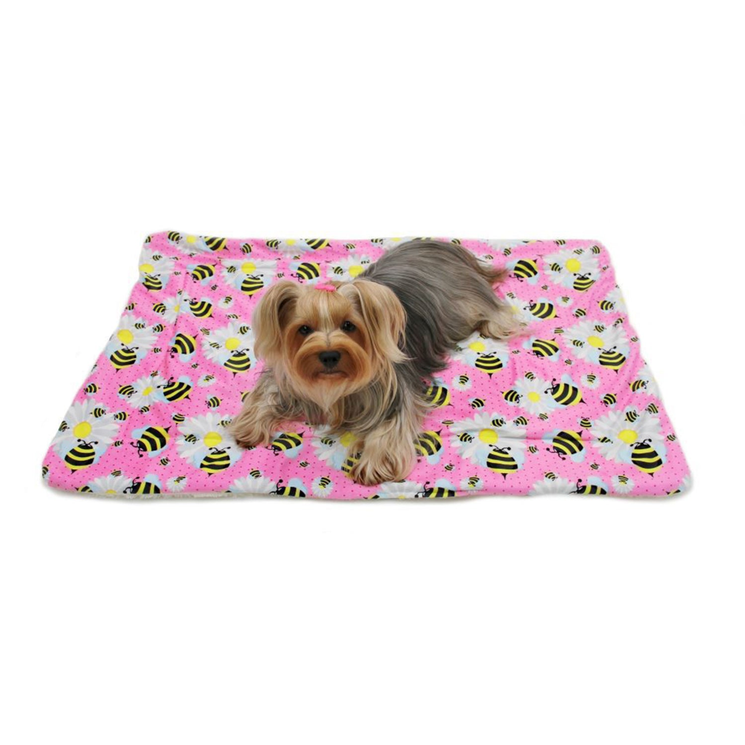 Klippo Pet Inc Ultra Soft Minky/Plush Bumblebee and Flowers Blanket Dog Clothes