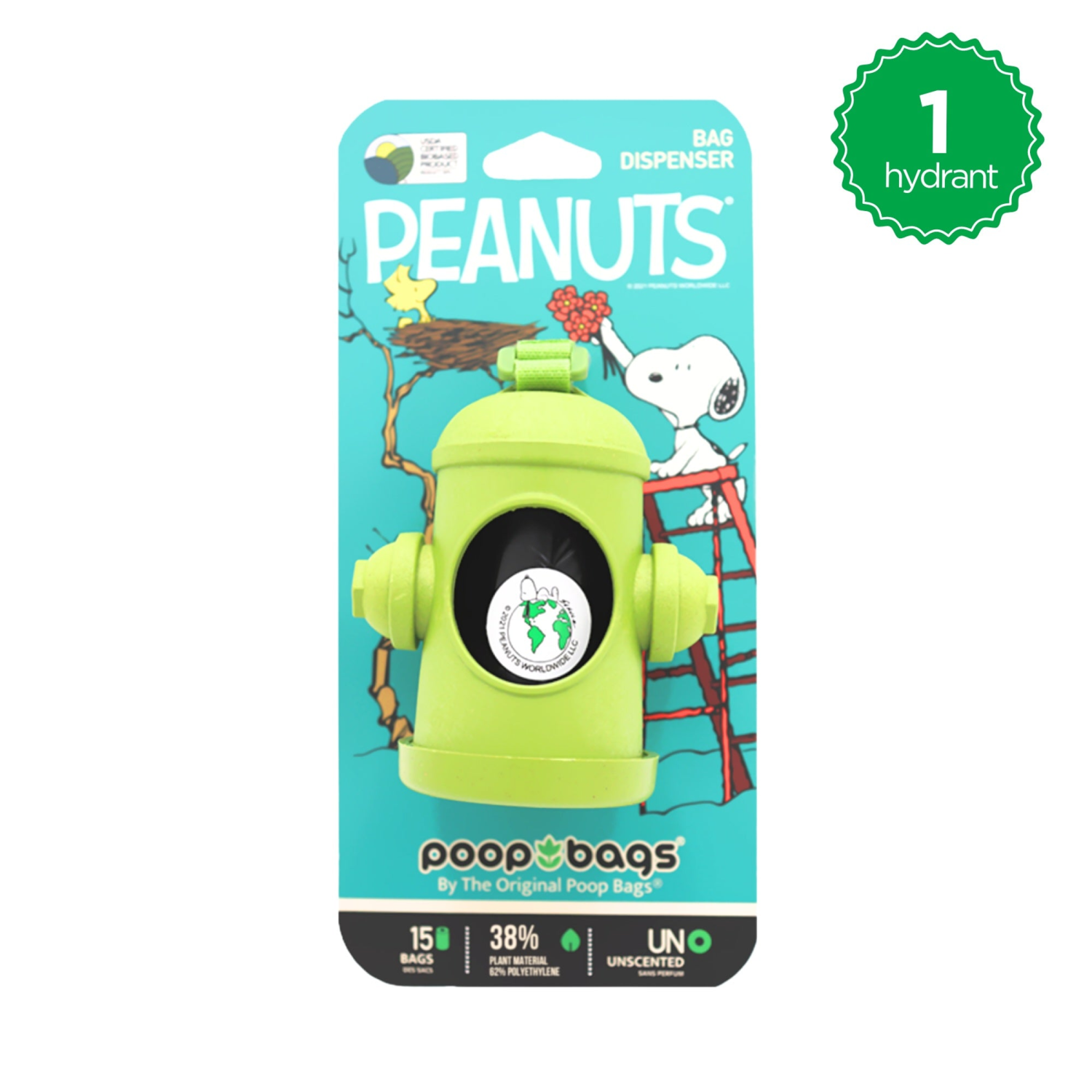 The Original Poop Bags® USDA Biobased Peanuts Dispenser Poop Bags