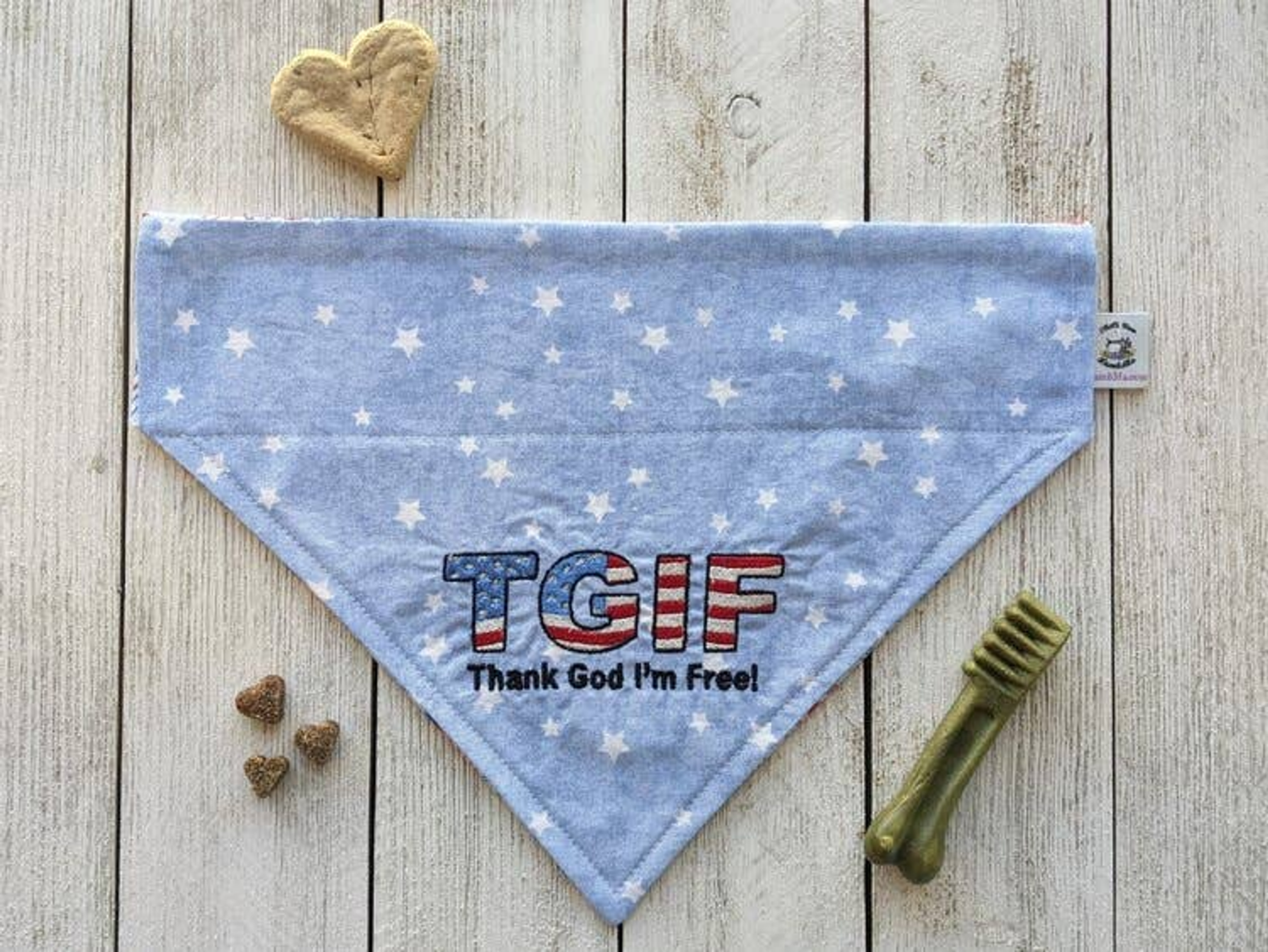 That's Sew LambMa Embroidered Print - Traditional Tie-Around Dog Bandana Dog Bandana