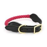Pawsome Pets CA Luxe Royal Leather Rope Collar Dog Collars