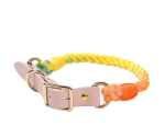 Pawsome Pets CA Luxe Royal Leather Rope Collar Dog Collars