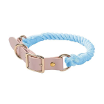 Pawsome Pets CA Luxe Royal Leather Rope Collar Dog Collars