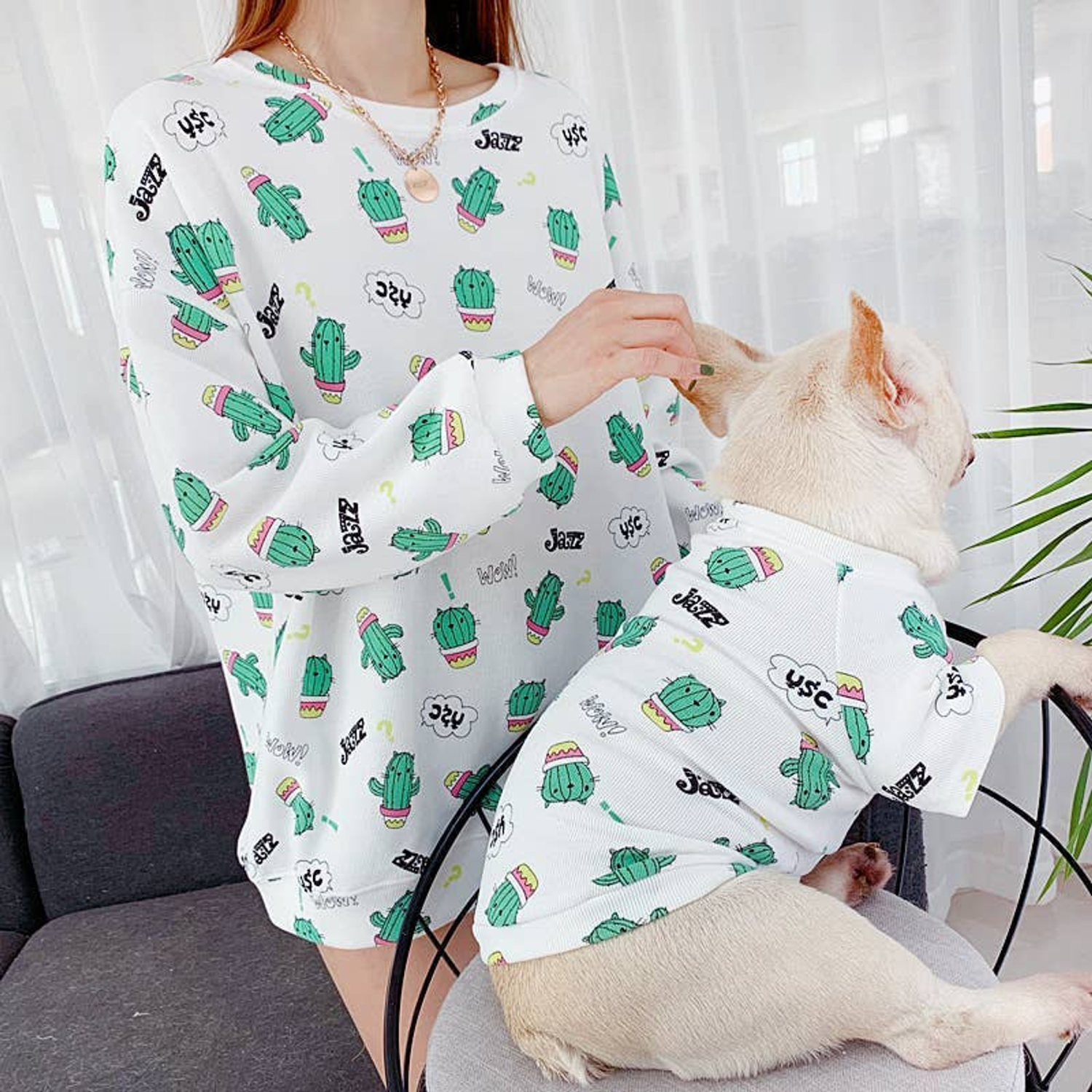 Pawsome Pets CA Green Dinosaur - Matching Pet and Owner Clothing Set Apparel