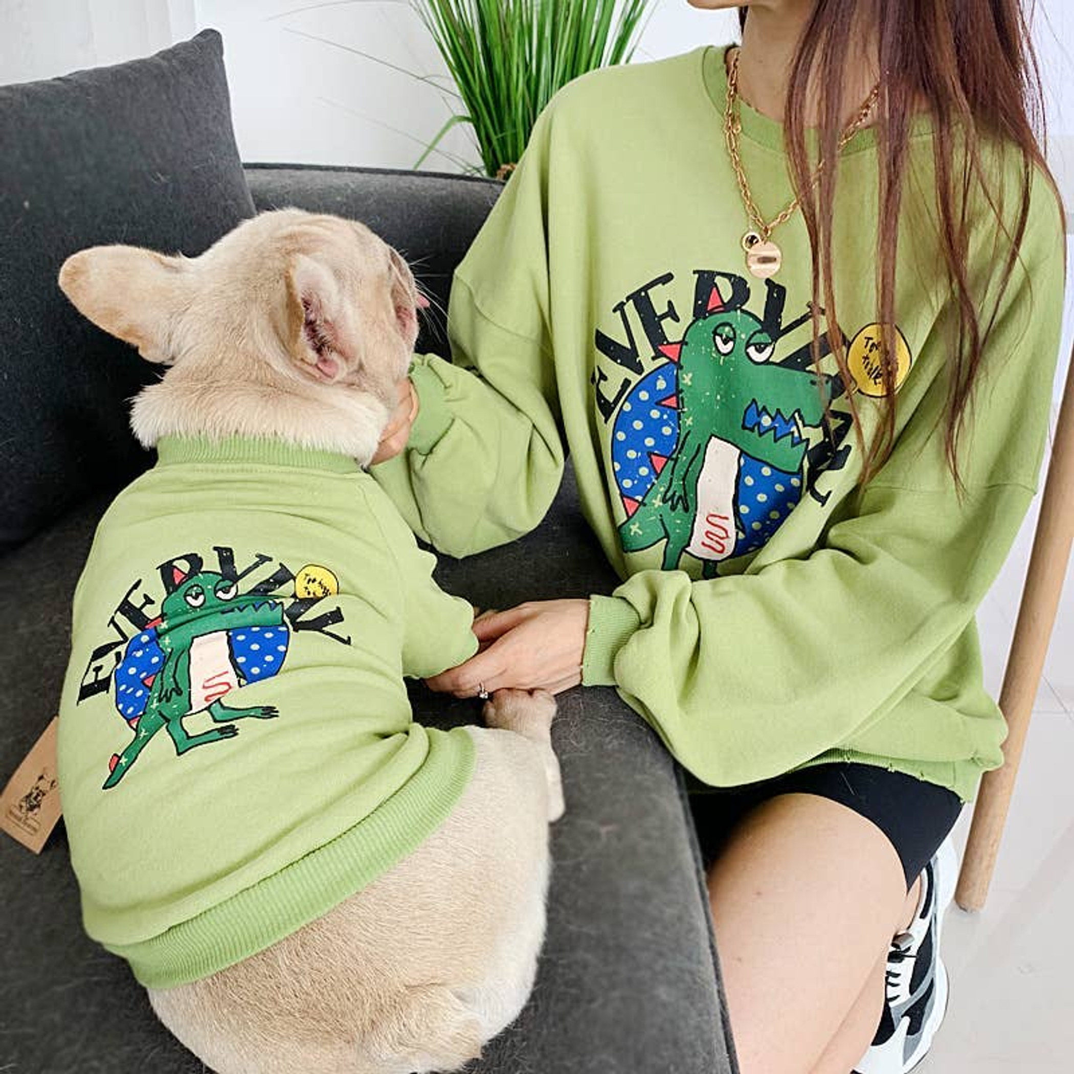 Pawsome Pets CA Everyday Dinosaur - Matching Pet and Owner Clothing Set Apparel