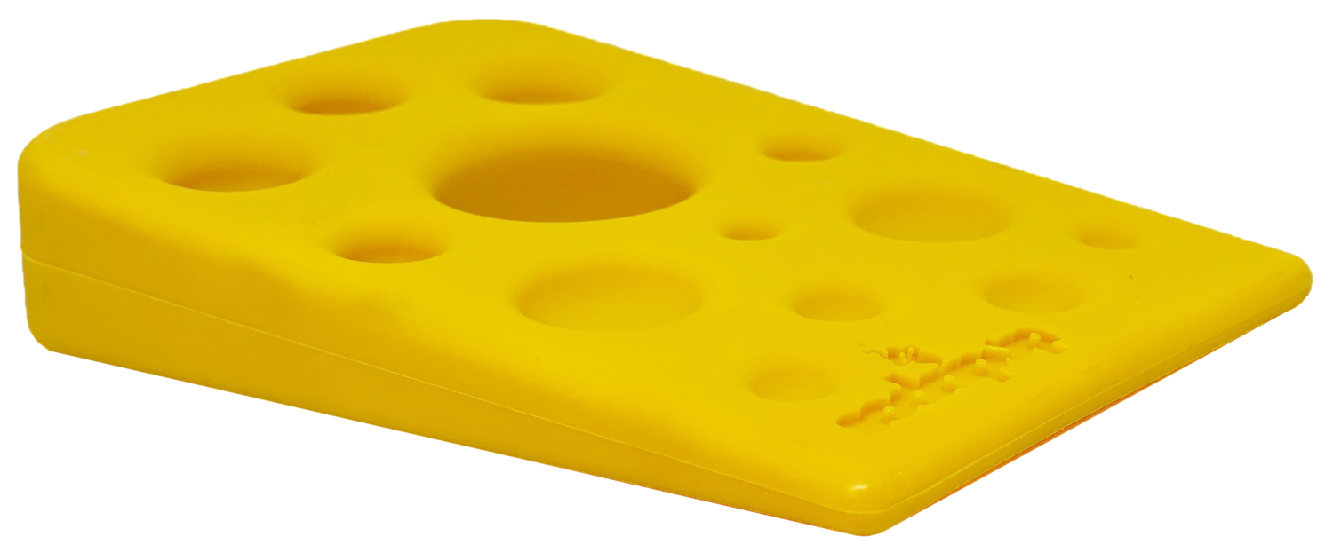 SodaPup SP Swiss Cheese Wedge Durable Nylon Dog Chew Toy for Aggressive Chewers Dog Toys