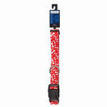 Pet Edge CC Patterns Collar Bone 18-26In Red Collars