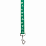 Pet Edge CC TwoTone Pawprint Lead 6Ftx1In Grn Leads