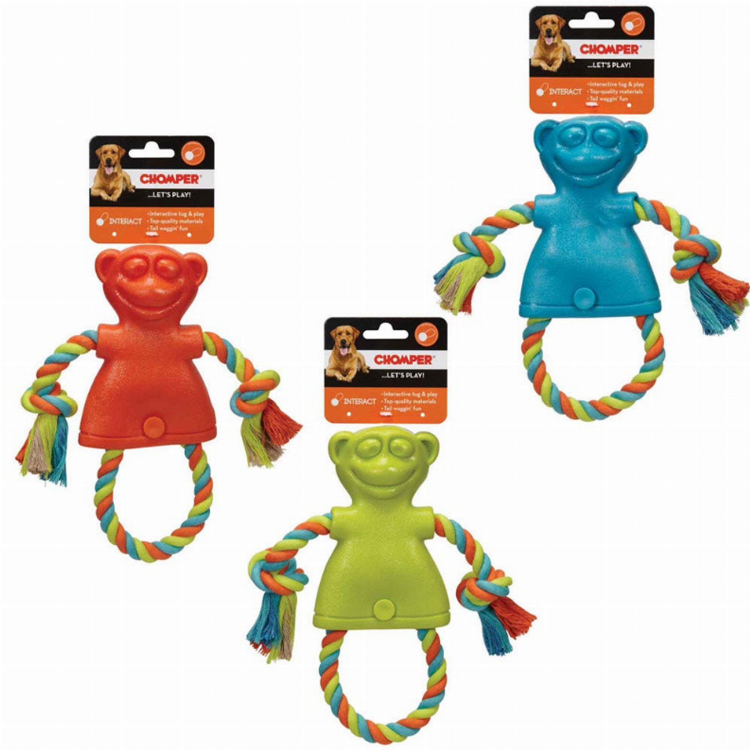 Pet Edge CHP TPR Monkey With Rope Large Rope