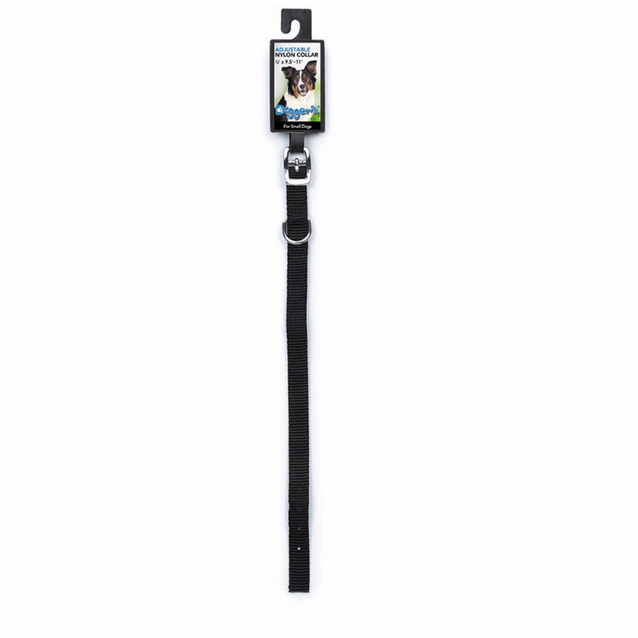 Pet Edge DGR 1/2in Nylon Collar 16in Black Collars