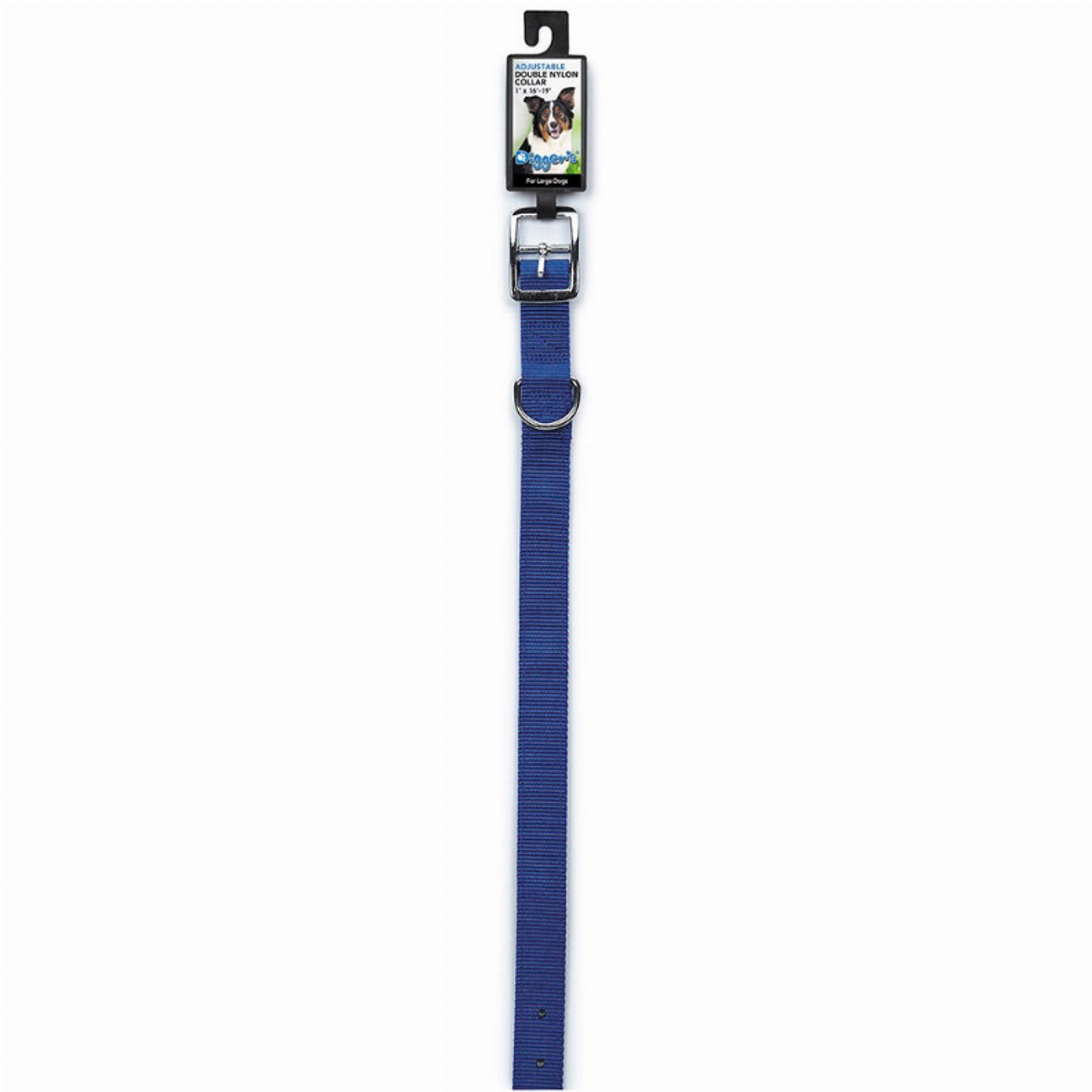 Pet Edge DGR 1in Dbl Nylon Collar 20in Blue Collars