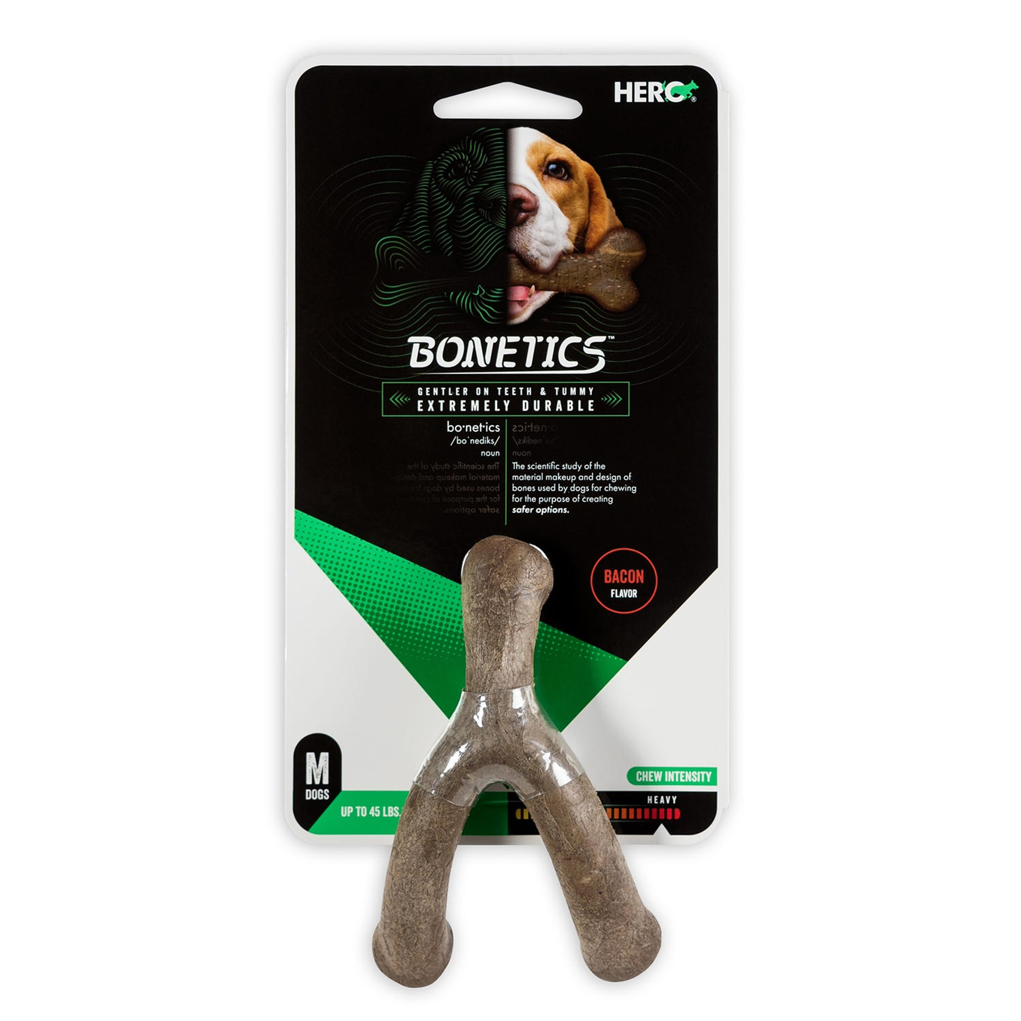 Pet Edge Hero Bonetics Wishbone Bacon M Dental