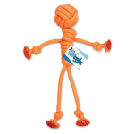 Pet Edge GR Ruff Rope Tug Man Orange Rope