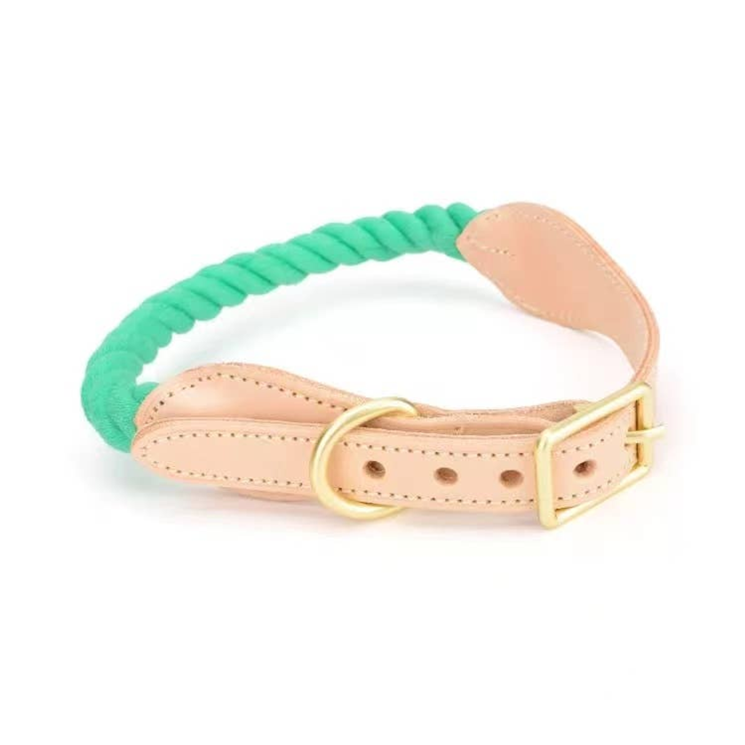 Pawsome Pets CA Luxe Royal Leather Rope Collar Dog Collars