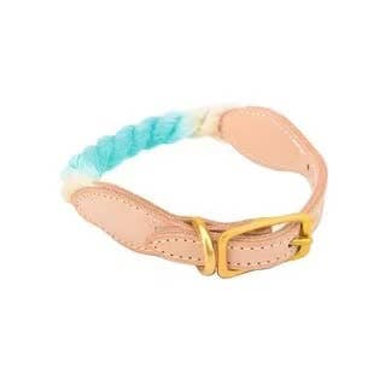 Pawsome Pets CA Luxe Royal Leather Rope Collar Dog Collars