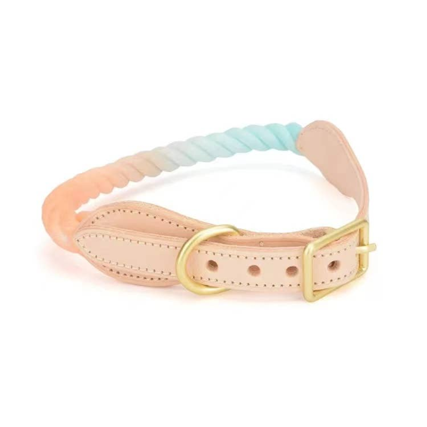 Pawsome Pets CA Luxe Royal Leather Rope Collar Dog Collars