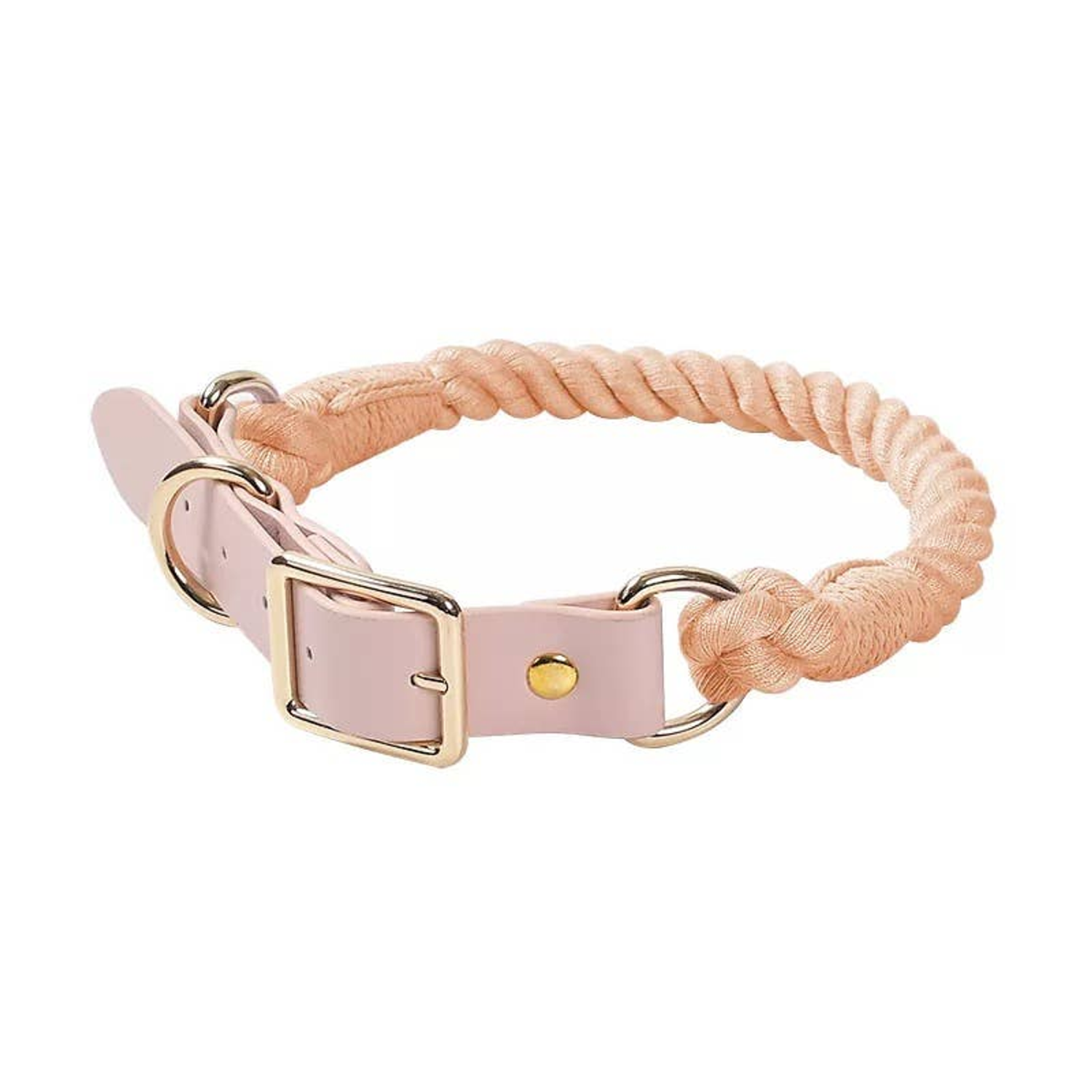 Pawsome Pets CA Luxe Royal Leather Rope Collar Dog Collars