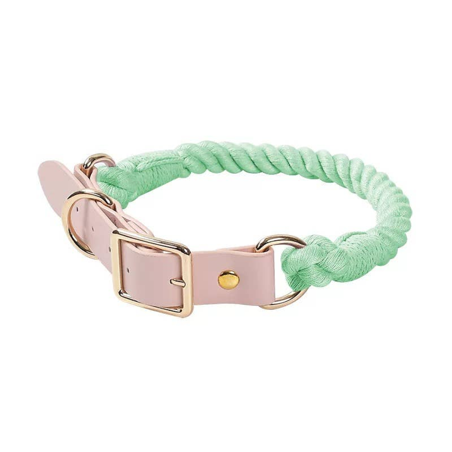 Pawsome Pets CA Luxe Royal Leather Rope Collar Dog Collars