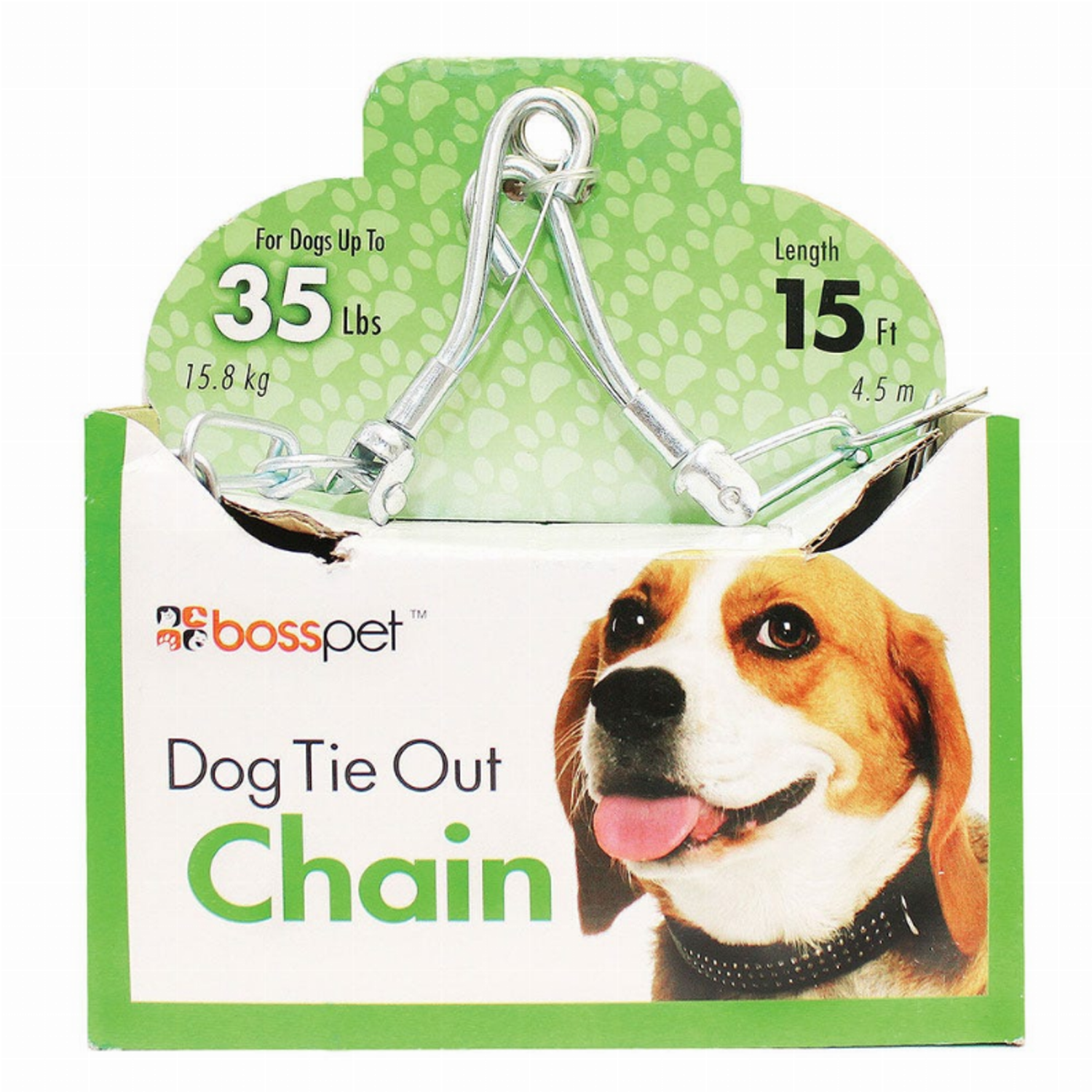 Pet Edge Twist Chain with Swvl Snap 2.5mm 15ft M Tie-Outs