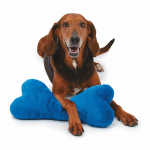 Pet Edge ZA Mega Color Plush Bone 16.5In Blue Stuffed Plush