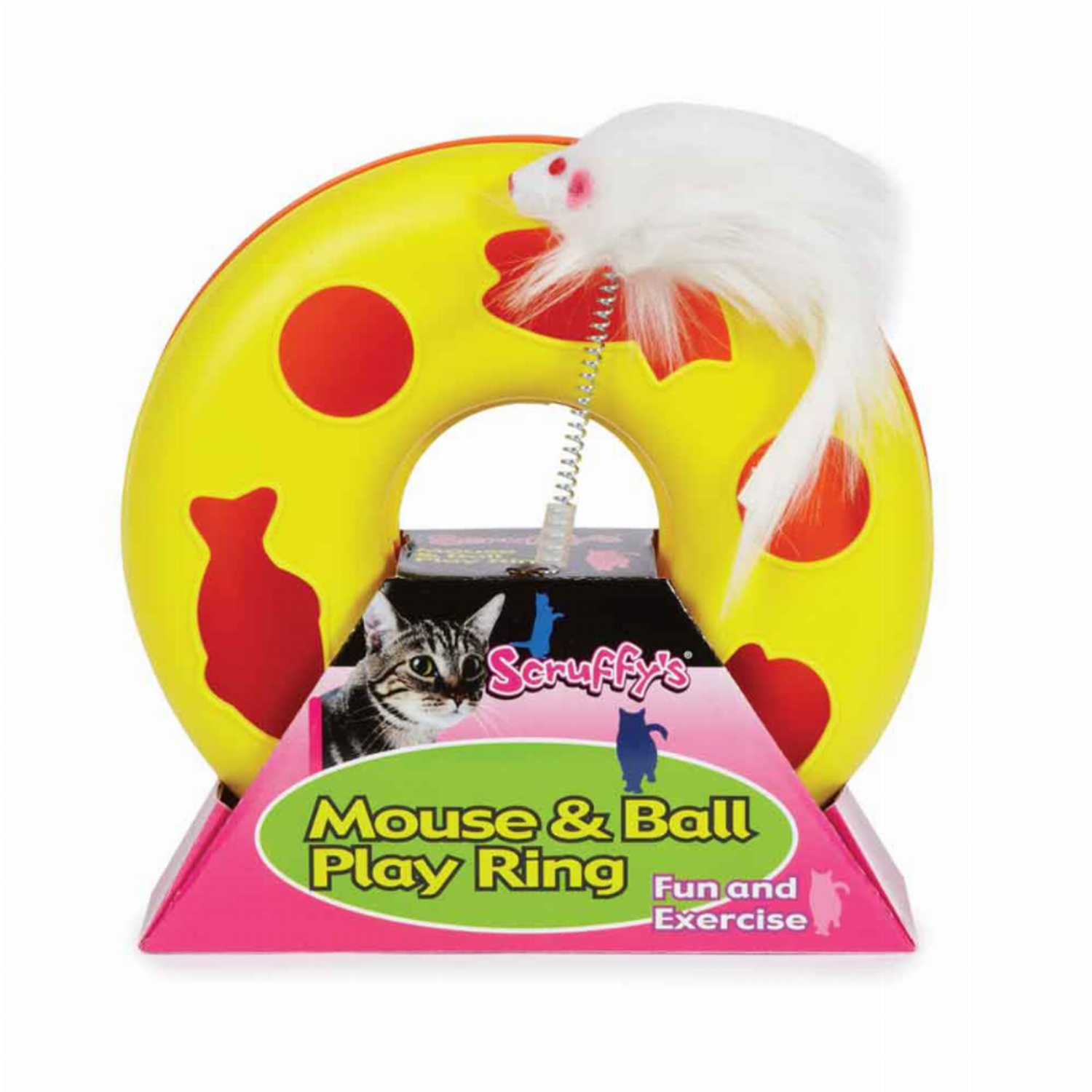 Pet Edge Scruffys Mouse Ball Play Ring Toys