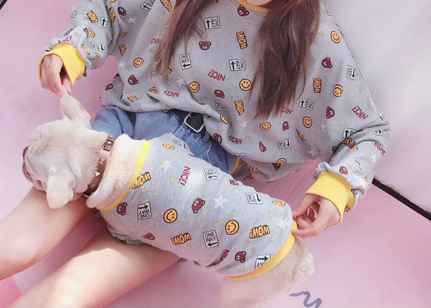 Pawsome Pets CA Smile Everyday - Matching Pet and Owner Clothing Set Apparel