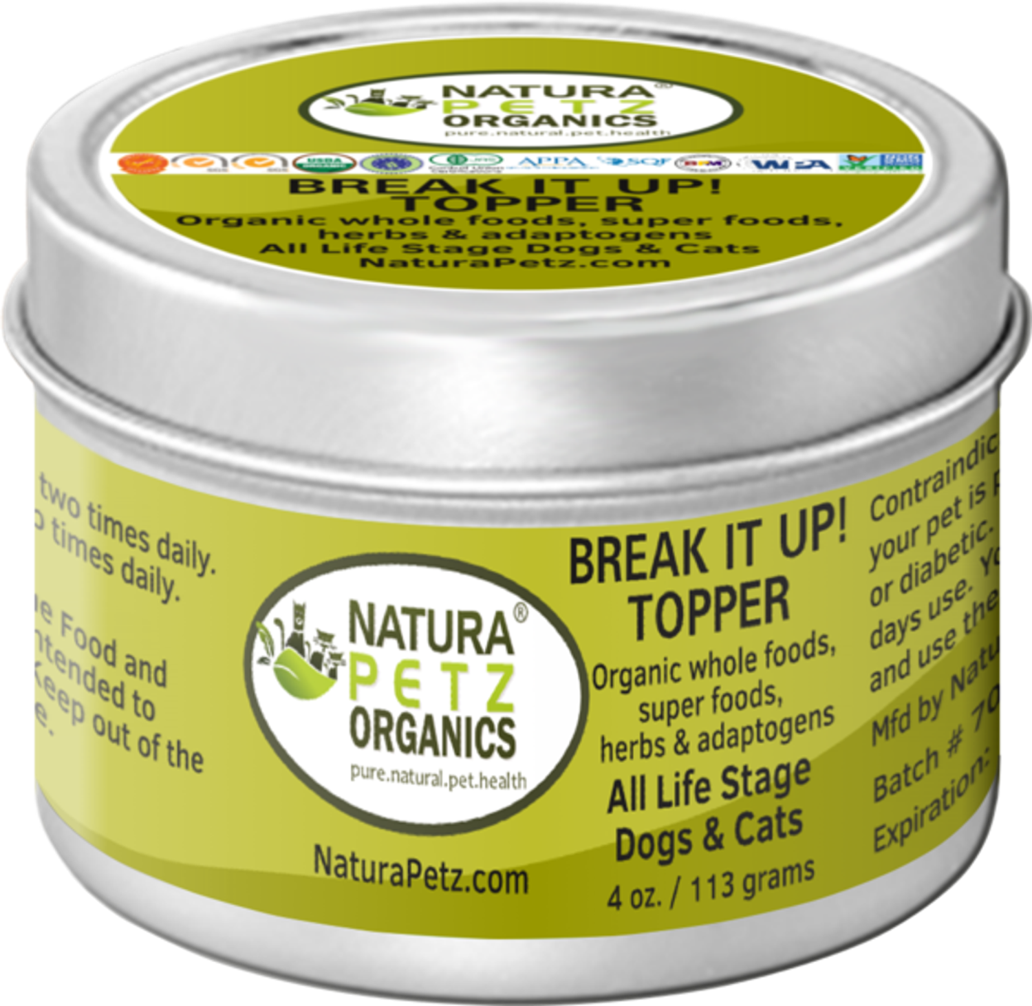 Organic Pet Systems Break It Up! Meal Topper Stone Breakder Stone Eliminator* For Dogs And Cats - Flavored Meal Topper For Stones* Dog Food Toppers